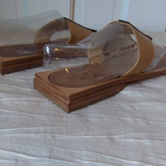 Cobalto Italian Leather and Wood Thong Sandals sz 40 - Picture 9 of 16